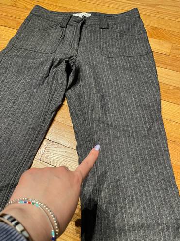 Tommy Hilfiger Vintage y2k wool striped print Pinstripe Dress Pants Women's Gray Size 8  Zip