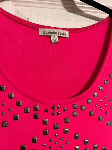 Charlotte Russe Hot Pink Cut-Out Dress