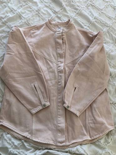 Mango NWT  denim jacket Woman’s Light Pink, size 4