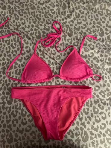 Aerie Pink Triangle Swimsuit