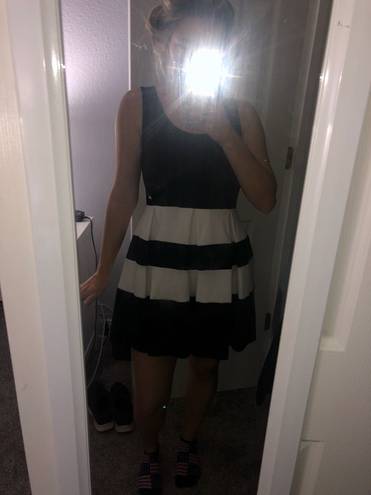 Charlotte Russe Black and White Striped Dress 