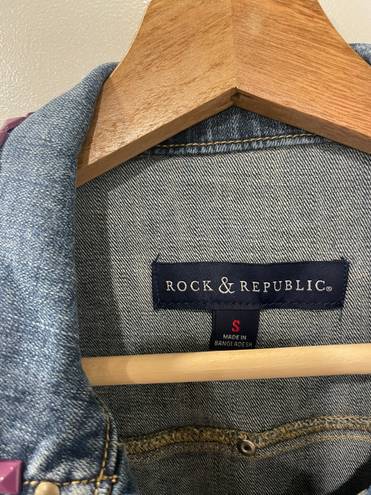 Rock & Republic Distressed/Studded Jean Jacket