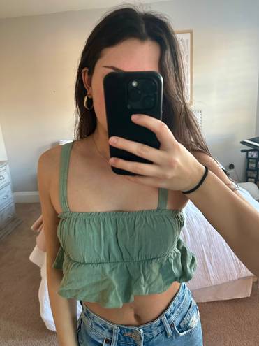 LA Hearts Pacsun Sage Green Crop top