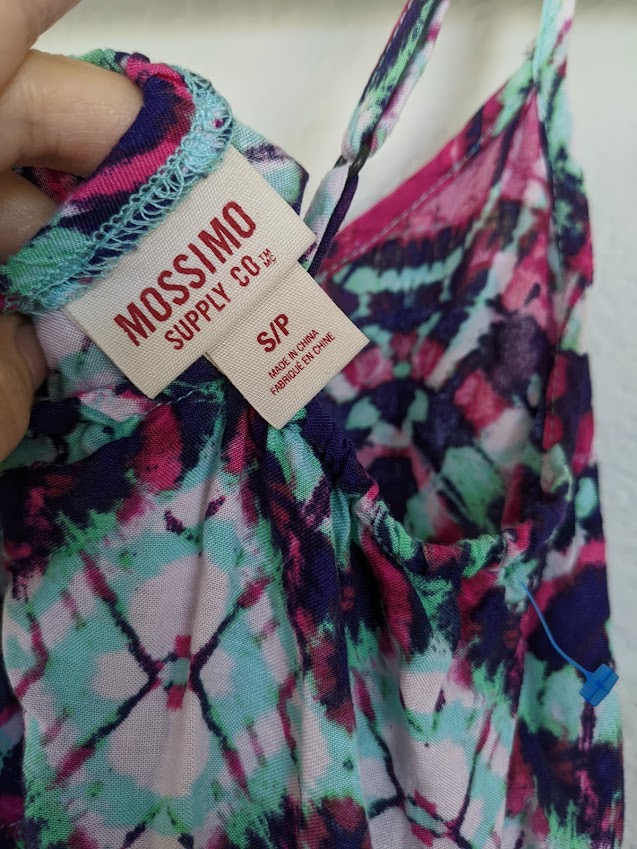 Mossimo Supply Co  Pink Tye Dye Casual Spring Summer Sun Dress, Small, Colorful