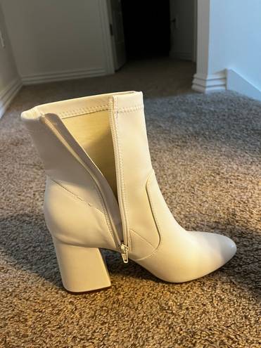 Madden Girl White High Heel Boots