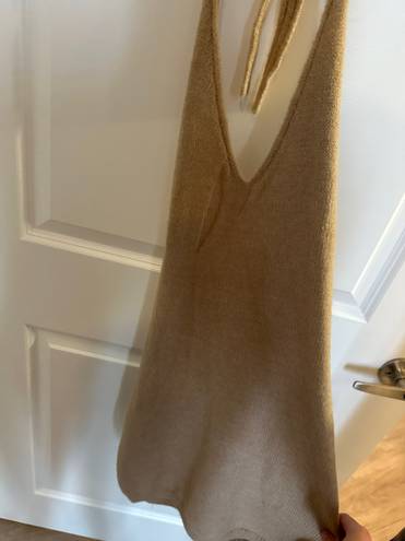 Princess Polly Knit Tan Sweater Tank Dress