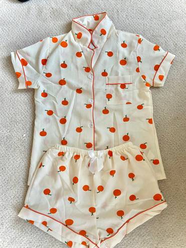 SheIn Orange Summer PJ Set