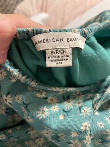 American Eagle Teal Floral Dress