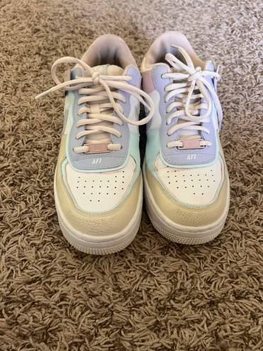 Nike pastel color block air force 1s!