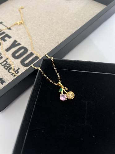 Cherry Necklace* College Graduation Gift* Dainty Cherry Charm Necklace*Cherry Chain*Birthday Gift* Gold