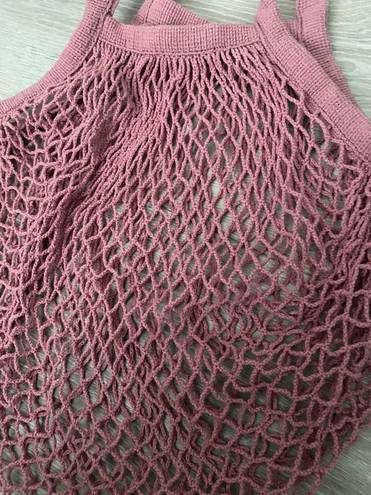 Pink Crochet Bag