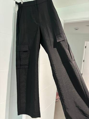 ZARA Black Nylon Cargo Pants