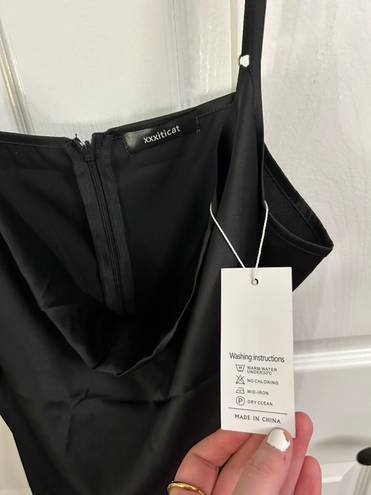 Silk Maxi Dress Black Size L