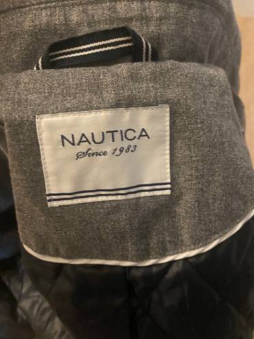 Nautica women navy trench coat jacket S