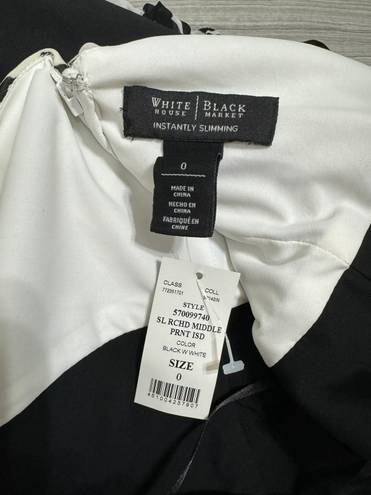 White House | Black Market NWT  Black & White Instantly Slimming Mini Dress- Size 0