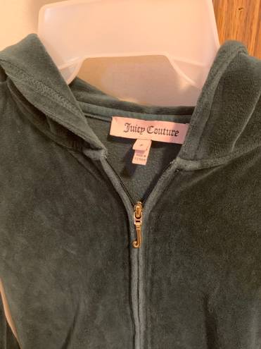 Juicy Couture Green Velvet Track Jacket