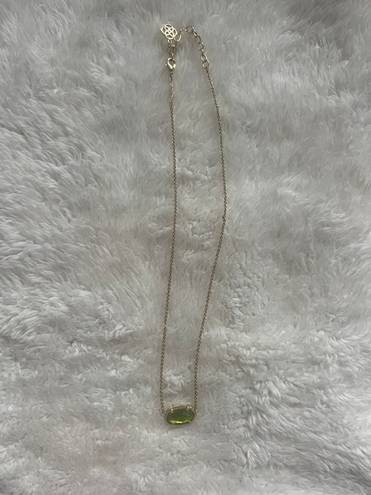 Kendra Scott Green Pendent Necklace