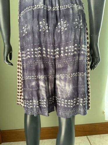 Hem & Thread  Romper Dress Medium NWT Blue & Burgundy