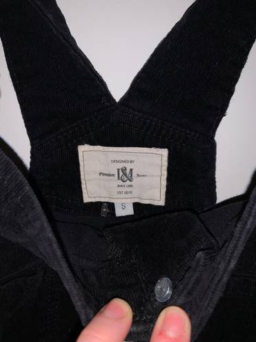 I & M Jeans Corduroy Overall Black Dress 