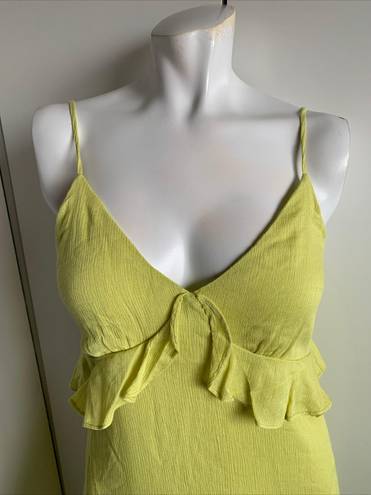 Lulus *NWT*  Chartreuse Medium spaghetti strap midi dress