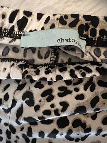 Chatoyant Leopard Flare Pants