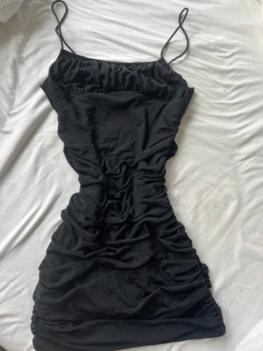 Garage Black Lace Fitted Dress