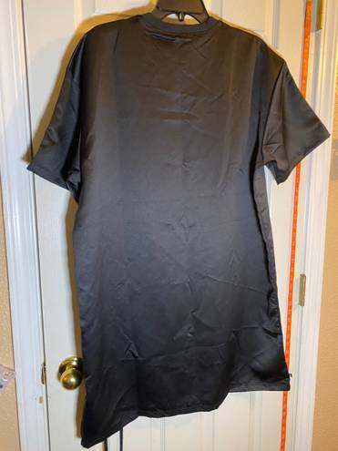 Adidas Original Sz L Women’s Laced Tee Dress Skirt Black HK5079 NWT MSRP $50