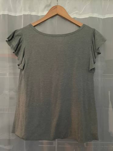 grey peplum top