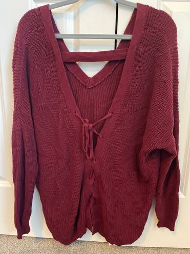 Tobi Maroon Knit Sweater