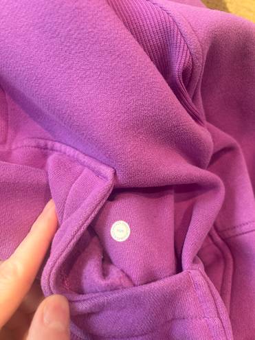 Lululemon Scuba Oversized Half Zip Hoodie Cropped Moonlit Magenta Purple XS/S