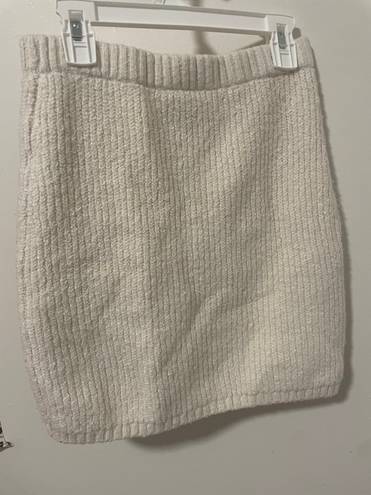 Target White/Cream Soft Knit Mini Skirt