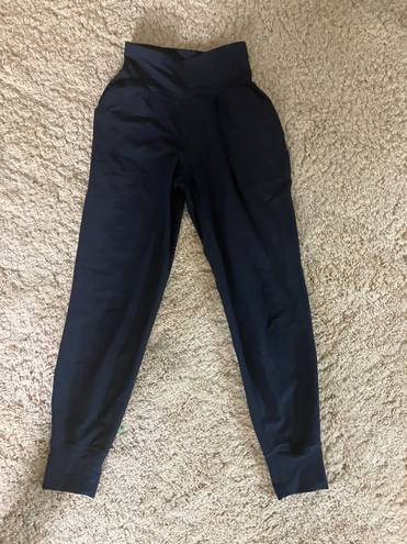 Old Navy Active Powersoft Navy Blue High-Rise Leggings Joggers Go-Dry