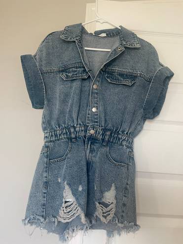 Denim Romper