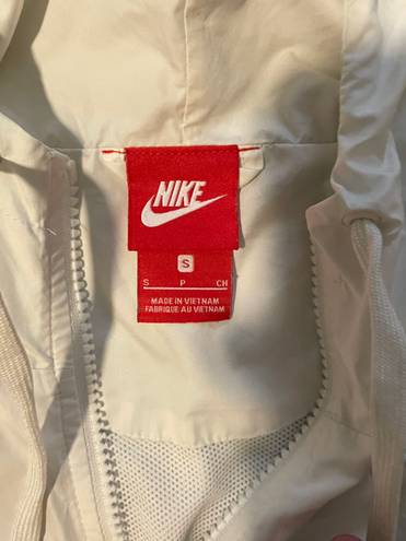 Nike White Windbreaker