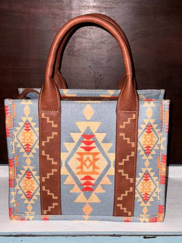 Wrangler Southwestern Print Small Canvas Tote/Crossbody Allover Aztec