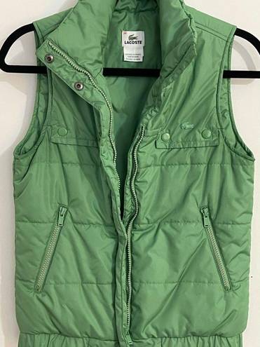 Lacoste  Puffer Vest, Seafoam green, size Small