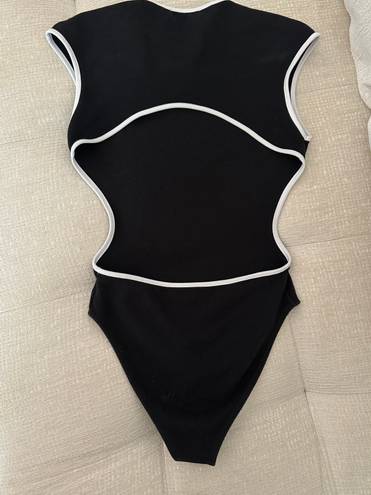 ZARA Backless Black Bodysuit