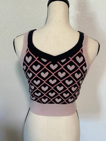 Papaya Cropped Heart Sweater  Vest women Medium