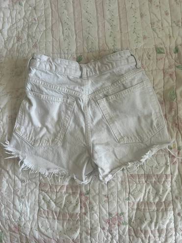 ZARA White Denim Shorts