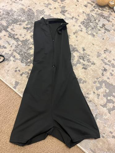 One Piece Black Open Back  Onesie