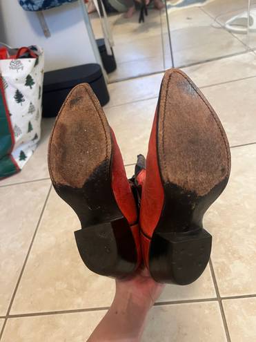 Red Cowboy Boots Size 6