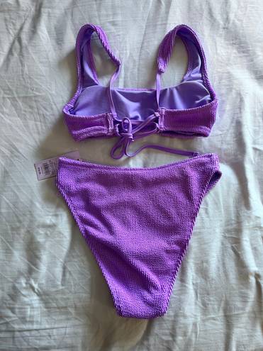 Wild Fable NWT Purple Ribbed Two Piece Bikini Set