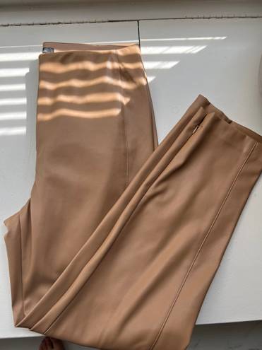 Ann Taylor Tan Leather Pants