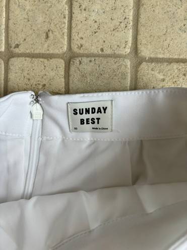 Aritzia Sunday Best Pleated White Skirt