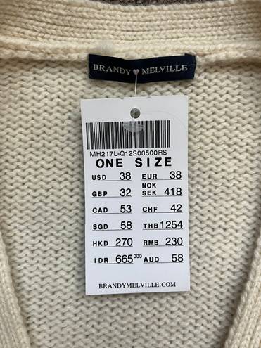 Brandy Melville Cream colored  Cardigan NWT