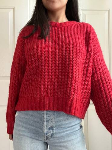 American Eagle Red Knit Sweater