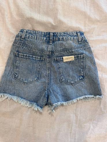 Ban Jara Rhinestone Denim Shorts