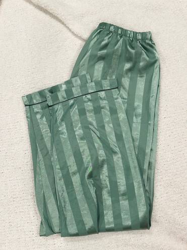 Amazon Silk Green Striped Pajama Set