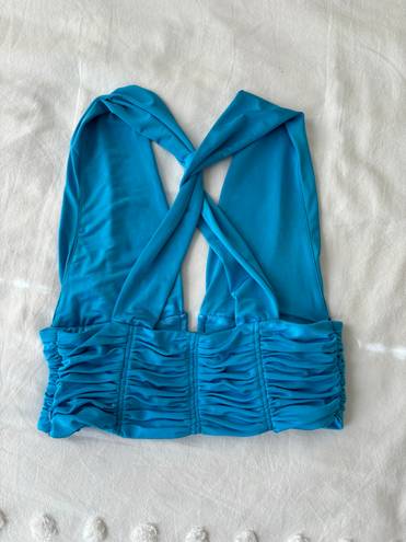 ZARA Blue  Crop Top