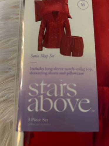 Target NWT 3-Piece Satin Sleep Set Red With Hearts